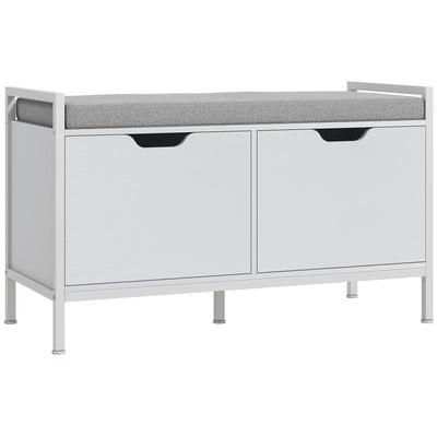 Shoe Storage Bench with Seat Cushion, Shoe Cabinet for Hallway