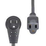 StarTech.com 10ft (3m) Power Extension Cord - 360° Rotating Flat Plug