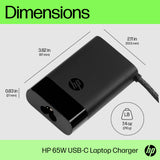 HP USB-C 65W Laptop Charger - Fast Charging