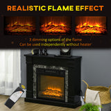 Foyer électrique avec manteau en bois, température réglable