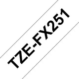 Laminated Flexible ID Tapes 24MM Black on White Multi 6