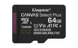 Kingston Technology 64GB microSDXC Canvas Select Plus Gen3 100MB/s A1