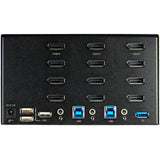 StarTech.com 2 Port Quad Monitor DisplayPort KVM Switch 4K 60Hz