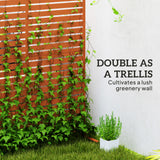 Decorative Outdoor Privacy Panel, Freestanding Metal Outdoor Divider with Stand for Garden