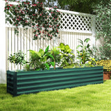 8 x 1.3 x 1.5ft Galvanized Raised Garden Bed, Reinforced Outdoor Planter Box with Open Bottom