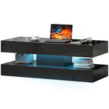 Table basse avec éclairage LED ajustable
