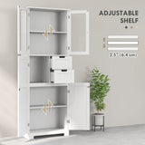 Floor Bathroom Storage Cabinet, Tall Bathroom Cabinet with Adjustable Shelves
