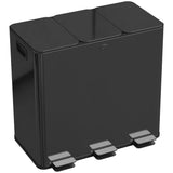 Garbage Bin, 3x5 Gallon (3x20 L) Garbage Can with Removable Inner Buckets