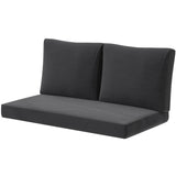 Coussins de Siège Extérieur avec Dossier, Coussins Mobilier Extérieur Causeuse Double Sofa