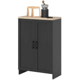 Armoire de rangement moderne avec portes et tablette ajustable pour cuisine, 23,6