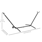 9.5ft Hammock Stand Only, Portable Hammock with Wheels, Adjustable Hammock Net Stand