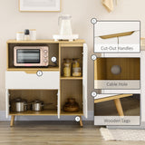 Meuble microonde moderne, armoire microonde avec tiroir, armoires et trou de câble pour cuisine