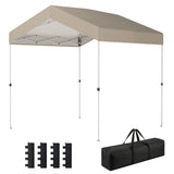 8 x 8 ft Pop Up Canopy Tent with 1-Button Push Easy Setup, UPF 50+ A-Frame Outdoor Instant Canopy