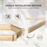 Bac à plantes hexagonal sans vis 39