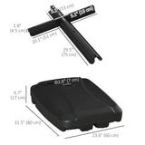 Cantilever Offset Umbrella Base Portable Square Parasol Weights with Wheels