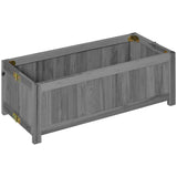Foldable Elevated Planter Box, Wooden Raised Garden Bed for Backyard