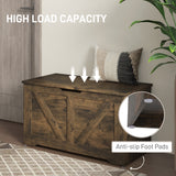 31.5 Inches Storage Chest, Storage Trunk with 2 Safety Hinges for Living Room
