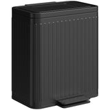 Trash Can, 2 x 5.3 Gallon (2 x 20 L) Garbage Can with Soft-Close Lid