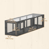 Outdoor Cat Tunnel, Wooden Play Cat Enclosure, Extendable Pet Run with 3 Doors