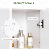 Tall Bathroom Vanities, Narrow Bathroom Cabinets with 2 Doors, Open Compartment and Adjustable Shelves