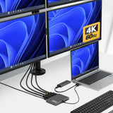 StarTech.com Adaptateur Poste de Travail USB-C vers Quad-Monitor, 4K 60Hz Affichage