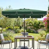 6.5x4ft Rectangle Patio Umbrella Aluminum Tilt Adjustable Garden Parasol