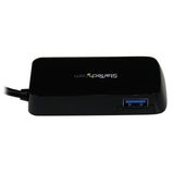 StarTech.com Hub USB 3.0 à 4 ports – Câble intégré – Compact – SuperSpee