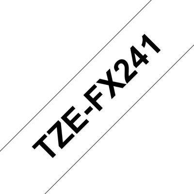 Brother TZE-FX241 label-making tape Black on white TZ