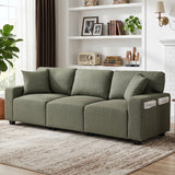 3 Seater Sofa with Storage Pockets