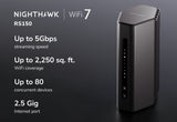 Netgear Nighthawk WiFi 7 BE5000 3-Point Router RS150-100CNS