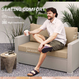 Coussins de Siège Extérieur avec Dossier, Coussins Mobilier Extérieur Causeuse Double Sofa