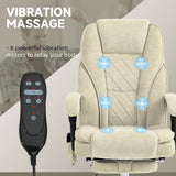 Massage Office Chair, Reclining Computer Chair with Adjustable Height and Footrest