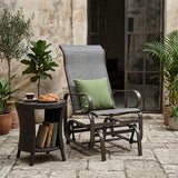Patio Glider with Breathable Mesh Fabric, Outdoor Glider Chair