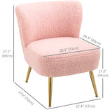 Fauteuil lounge pour chambre, fauteuil du salon avec rembourrage doux et pieds dorés