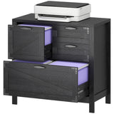 Lateral Filing Cabinet, Farmhouse File Cabinet with 4 Drawers, Fit Letter/A4/Legal Hanging Files