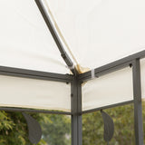 10' x 10' Outdoor Garden Metal Gazebo Patio Canopy Marquee Patio Party Tent Canopy Shelter Vented Roof Decorative Frame