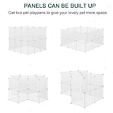 Small Animal Cage Plastic Chinchilla Cage 12 Panels for Guinea Pig, 18