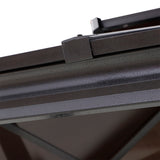 Outdoor Hardtop Grill Gazebo Cooking BBQ Canopy w/ 6 Hooks for Utensils and Double Vented PC Roof