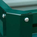 2' x 2' x 1' 2-Pieces Raised Garden Bed with Galvanised Steel Frame for Vegetables