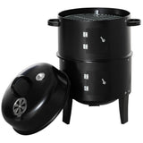 3-in-1 Vertical Charcoal BBQ Smoker, 16
