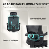 Office Chair, Ergonomic Mesh Computer Desk Chair with Adjustable Headrest, Lumbar Support