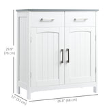 Freestanding Bathroom Cabinet, Storage Cupboard with 2 Drawers, Adjustable Shelf