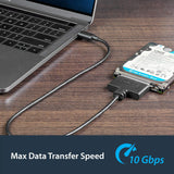 StarTech.com USB C to SATA Adapter - External Hard Drive Connector for