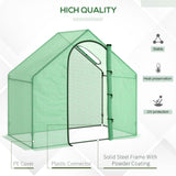6 x 3.3 x 5.5ft Walk-in Garden Greenhouse with Door & Top Window, Outdoor Hot House Growing Tent with Steel Frame & PE Cover