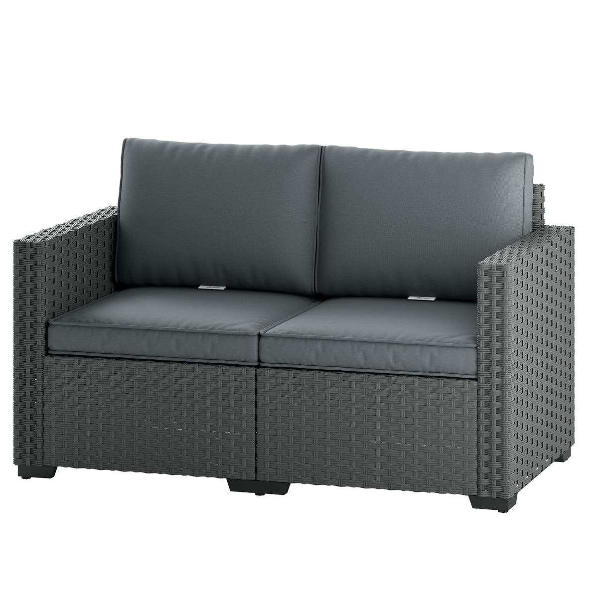 2 Seater Outdoor Couch Patio Sofa with Deep Seat