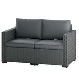 2 Seater Outdoor Couch Patio Sofa with Deep Seat