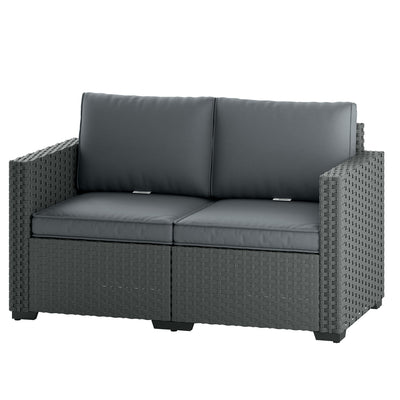 2 Seater Outdoor Couch Patio Sofa with Deep Seat