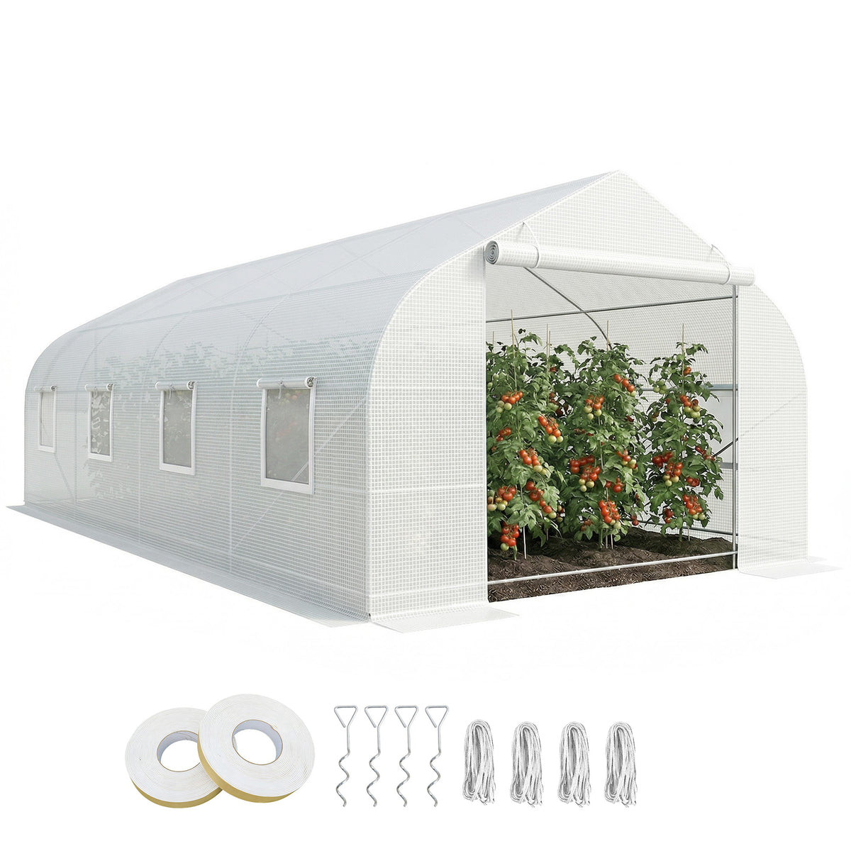 20x10x7ft Walk-in Steeple Greenhouse Outdoor Backyard Plant Seed Growth