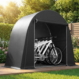 8' x 4' Portable Shed, Waterproof Bike Tent with Roll-up Zipper Door and Galvanised Metal Frame for Bike