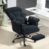 Desk Chair, Computer Office Chair with Footrest, Adjustable Backrest and Headrest